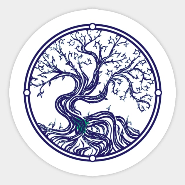 Tree Of Life IV Sticker by Lees Tees